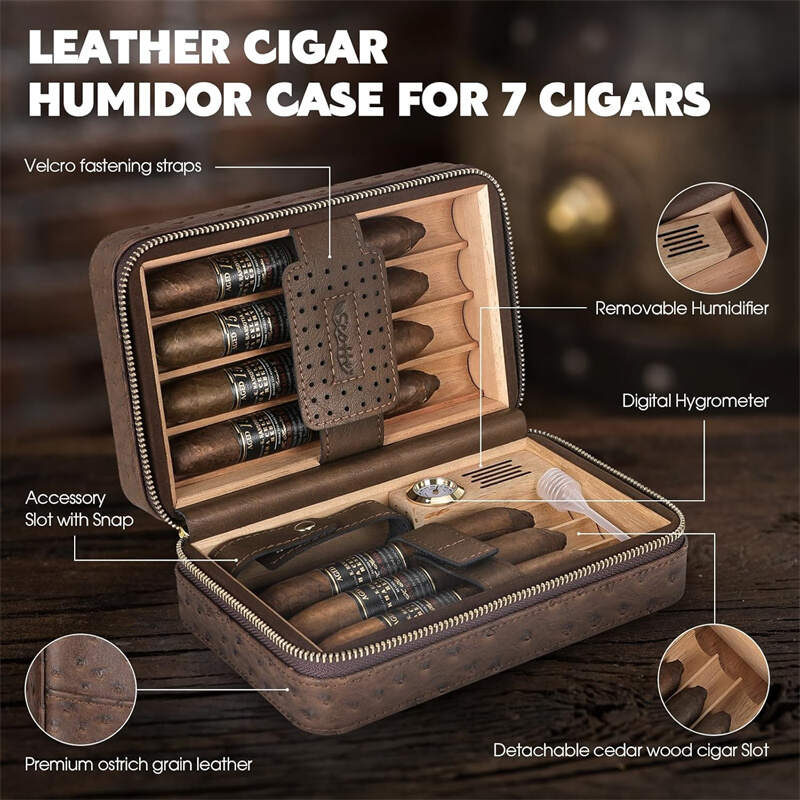 10. Scotte Zigarren Humidor mit 7 Zigarren